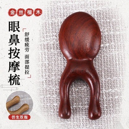 Natural Wooden Massage Comb – Head, Eye &amp; Full Body Relaxation Tool