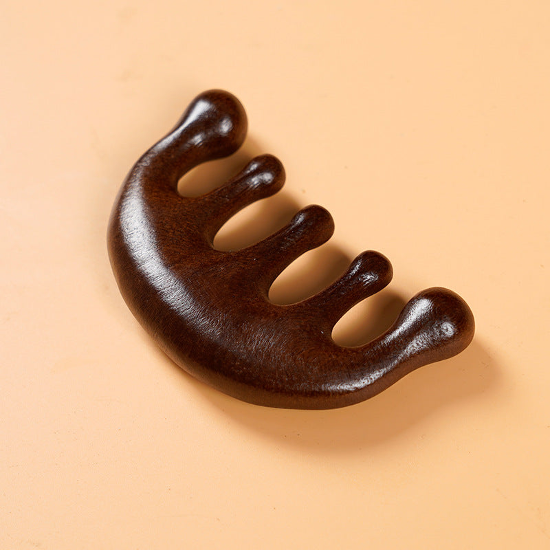 Natural Wooden Massage Comb – Head, Eye &amp; Full Body Relaxation Tool